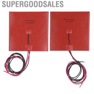 Supergoodsales Hot Bed Heating Mat  Silicone Heater Pad Easy Installation NTC 100K Thermistor 200x200mm for Replacement