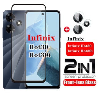 2in1 ฟิล์มกระจกนิรภัยกันรอยหน้าจอ และเลนส์กล้อง กันระเบิด สําหรับ infinix Hot 30 30i Hote30i Hot30 Hot 30i