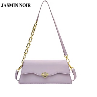 Jasmin NOIR กระเป๋าสะพายไหล่ สะพายข้าง หนัง PU แต่งสายโซ่ สําหรับผู้หญิง