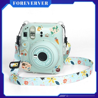 Polaroid Instax Mini12 Crystal Shell With Back Rope Sticker สามชิ้นโปร่งใสป้องกันรอยขีดข่วน Storage Shell Set fore