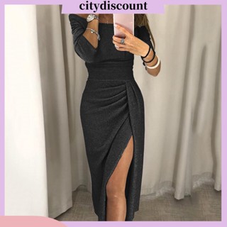 &lt;citydiscount&gt; ชุดเดรส สีพื้น ใส่สบาย เซ็กซี่ สําหรับฤดูร้อน