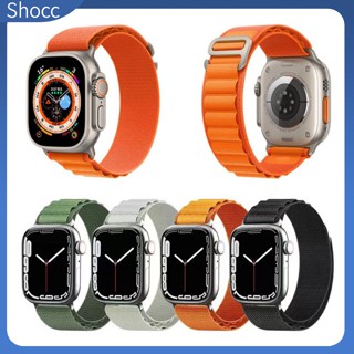 Shocc สายนาฬิกาข้อมือไนล่อนถัก แบบเปลี่ยน สําหรับ Iwatch Band Ultra Series 8 7 6 Se 54321