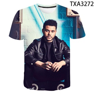 เสื้อยืดแขนสั้น พิมพ์ลาย The Weeknd แฟชั่นสตรีท