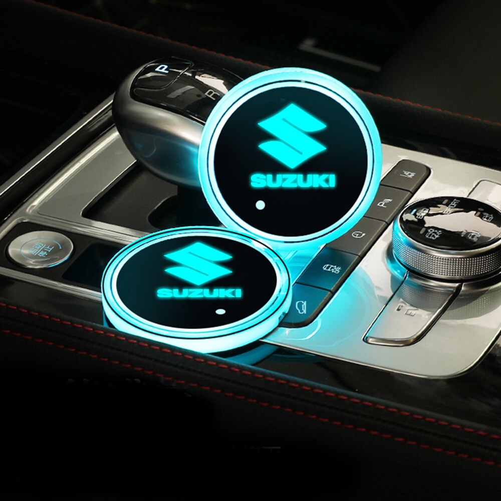 ที่วางแก้วน้ำในรถยนต์มีไฟ Led 7 สี ที่รองแก้วน้ำ สำหรับ Suzuki Swift Vitara Celerio Ciaz XL7 Jimny Carry Ertiga Dzire