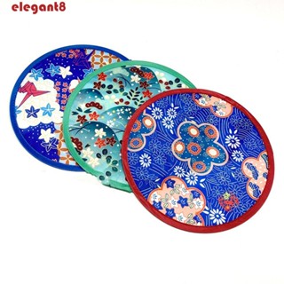 ELEGANT Flying Disk พัดไนล่อน ทรงกลม พับได้ 1 ชิ้น