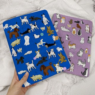 สุนัขน่ารัก ลายการ์ตูน กันกระแทก สร้างสรรค์ เคสiPad อะคริลิ เคสไอเเพด พร้อมถาดใส่ปากกา ฝาหลังใส Compatible For เคสไอเเพด Gen9 เคสไอเเพด Gen10 เคสไอเเพด Air5 เคสไอเเพด Air4 เคสไอเเพด Mini 6 iPad 2022 iPad Air5 iPad 2021 Gen9 iPad 2020 Gen8 iPadPro