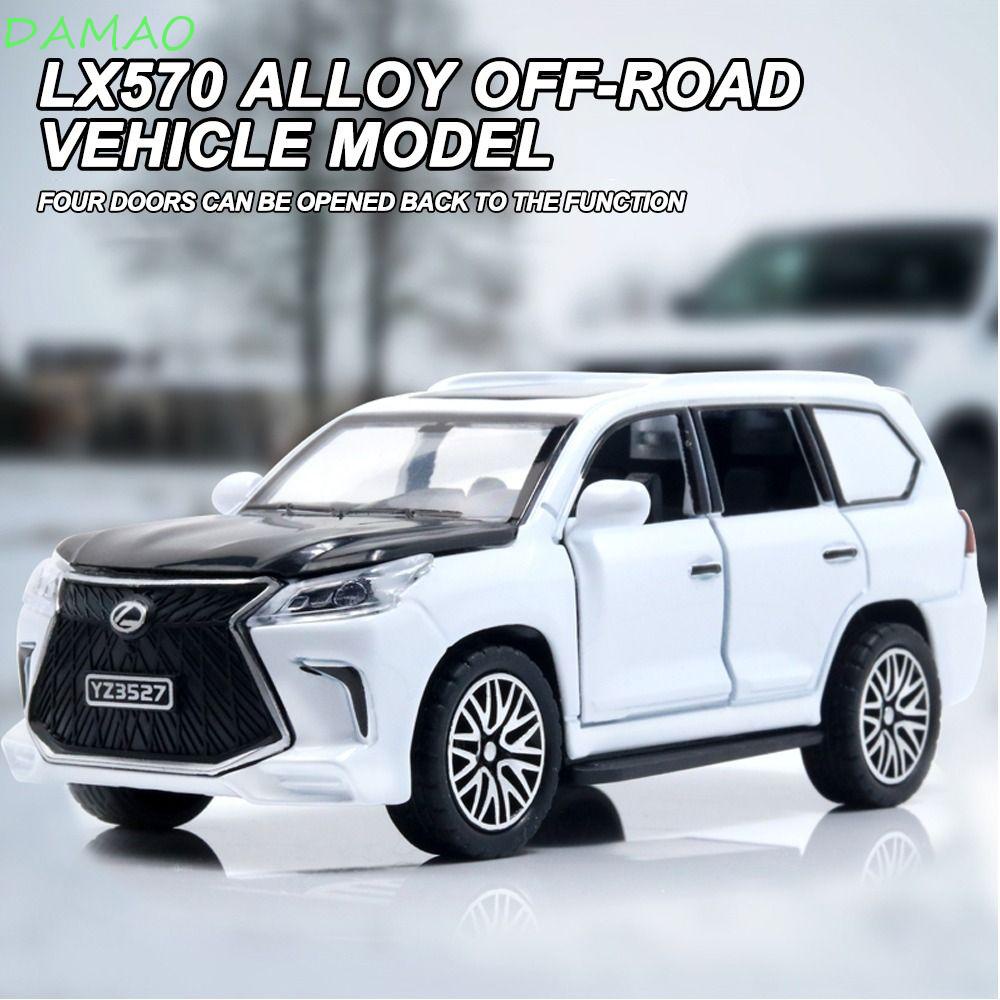 DAMAO โมเดลรถยนต์จําลอง 4 ประตู เปิดได้ 1/36 Lexus Lx570 ของเล่นเสริมการเรียนรู้ สําหรับเด็ก