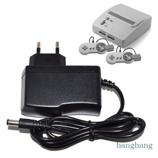 Bang อะแดปเตอร์ชาร์จพาวเวอร์ซัพพลาย AC ปลั๊ก EU สีดํา สําหรับคอนโซล SNES