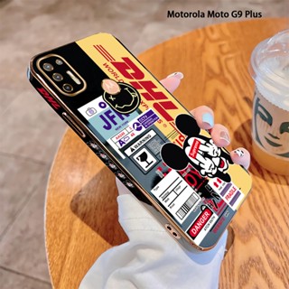 เคสโทรศัพท์มือถือแบบนิ่ม ขอบสี่เหลี่ยม ลายมิกกี้เมาส์ หรูหรา สําหรับ Motorola Moto G8 Power Lite G8 G9 Play G9 Plus G Stylus