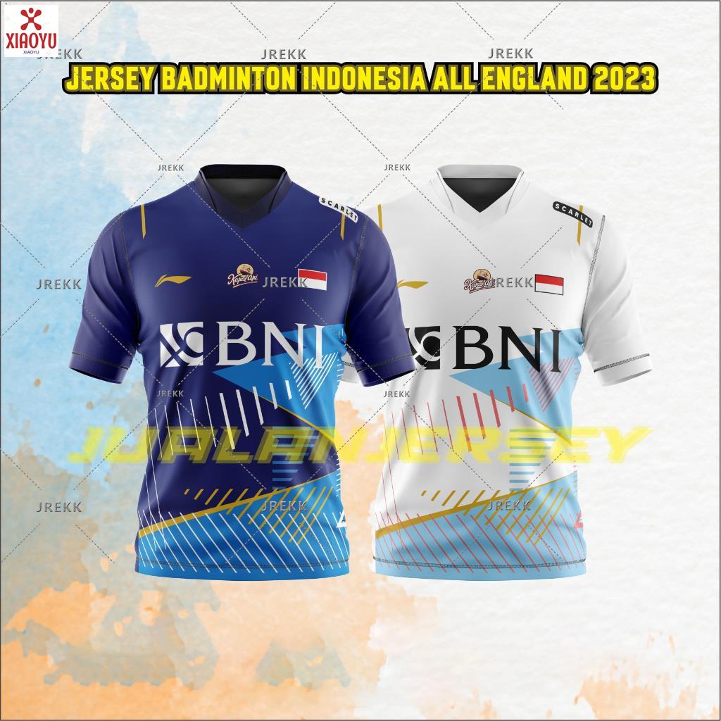 Jersey BADMINTON INDONESIA ALL ENGLAND 2023 Quick Drying Breathable Casual Sportwear