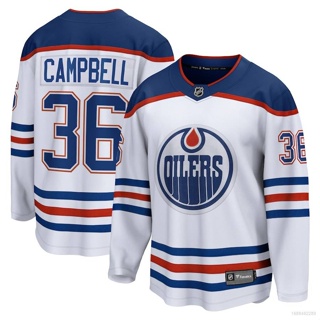 Yp2 NHL เสื้อกีฬาแขนยาว ลาย Edmonton Oilers Jersey Campbell Draisaitl พลัสไซซ์ PY2