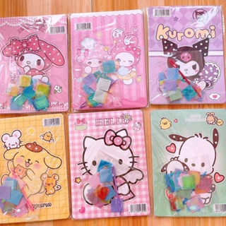 SANRIO สติกเกอร์กระดาษ ลายการ์ตูนซานริโอ้ แฮนเมด DIY สําหรับตกแต่งของขวัญนักเรียน