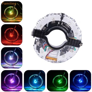 Families&gt; ไฟดุมล้อจักรยาน LED แบบชาร์จ USB RGB กันน้ํา สีสันสดใส