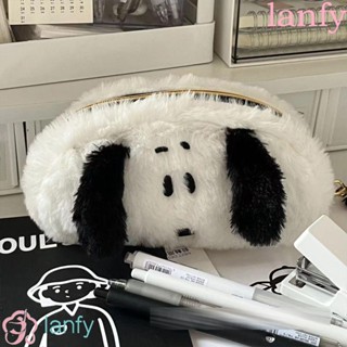 LANFY กระเป๋าดินสอ ผ้ากํามะหยี่ขนนิ่ม ขนาดใหญ่ จุของได้เยอะ ลายการ์ตูน Snoopy สไตล์เกาหลี สําหรับเด็ก