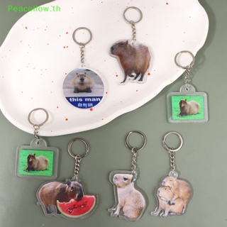 Peacellow พวงกุญแจอะคริลิค จี้การ์ตูนสัตว์ Capybaras น่ารัก สําหรับห้อยกระเป๋า