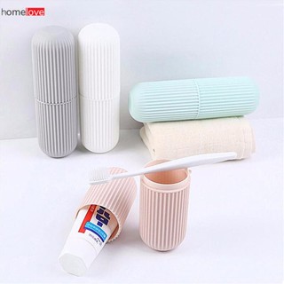 Travel Toothbrush Cup Toothpaste Holder Case Covered Travel Camping Bathroom Cup Box Tooth Mug homelove