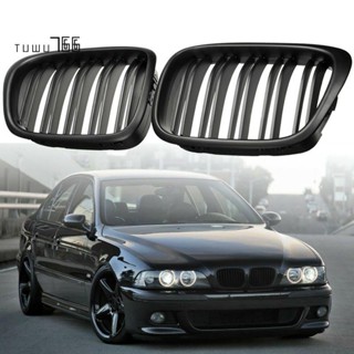 กระจังหน้ากันชนหน้ารถยนต์ สีดําด้าน แบบเปลี่ยน สําหรับ BMW E39 5 Series 525 528 1995-2004