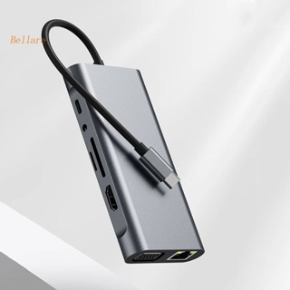 {พร้อมส่ง} ฮับ USB C 11-in-1 100W PD 5Gbps Type C 4K 30hz เข้ากันได้กับ HDMI [Bellare.th]