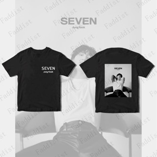 เสื้อยืดแขนสั้นลําลอง คอกลม ผ้าฝ้าย ลาย KPOP Bangtan Boys Jung Kook อัลบั้มใหม่ SEVEN 7 สําหรับผู้ชาย และผู้หญิง 2023