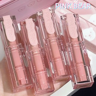 Pink BEAR ลิปสติก เนื้อแมตต์ ไม่จางง่าย ให้ความชุ่มชื้น