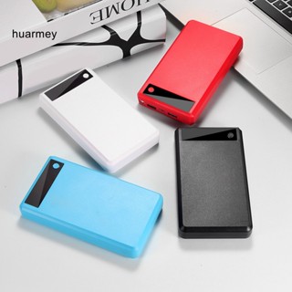 Huarmey เคสพาวเวอร์แบงก์ หน้าจอดิจิทัล LED USB Micro Type-C 6 X 18650 ชาร์จเร็ว ไม่ต้องเชื่อม แยกส่วนได้ พร้อมไฟฉาย แข็งแรง