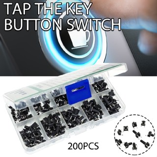 New 200pcs Tactile Switch Push Button 4Pin 6x6mm PCB Micro Momentary Tact Kit