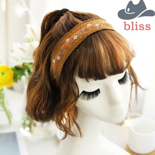 BLISS ที่คาดผม ปักลายดอกไม้ สไตล์เรโทร