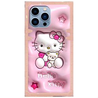 For Xiaomi Mi POCO X3 NFC 10T 11T 12T 11 12 Lite Redmi A1 9 9A 9C 9T 10 10A 10C 12C Note8 Note9 Note10 Note11 Note12 Pro Note9S Note10S Note11S Hellokitty Square Phone Case B10