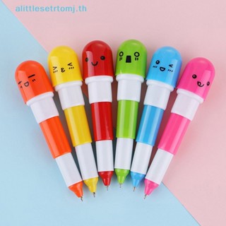 Alittlese ปากกากดยา ลายการ์ตูน 6 สี ยืดหดได้ 10 ชิ้น สําหรับเด็กผู้ชาย ผู้หญิง ของขวัญวันเกิด TH