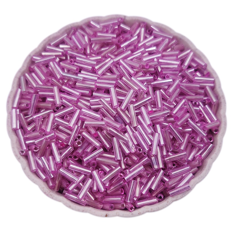 200ชิ้น2*7มิลลิเมตรหลอดแก้วเคลือบเงาหัตถกรรม ทําเอง เครื่องประดับอะคริลิทําลูกปัดหลวมสร้อยคอสร้อยข้อมือที่มีสีสัน - รูปที่ 6