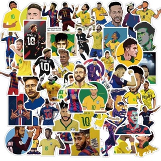 Z&amp;m❀ สติกเกอร์ Neymar ❀ สติกเกอร์รูปลอก ลายฟุตบอล กันน้ํา สําหรับของเล่น 50 ชิ้น ต่อชุด