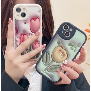 เคสโทรศัพท์มือถือแบบนิ่ม กันกระแทก ลายดอกทิวลิป 3D สําหรับ Infinix Hot 11 10 9 Play 11s 10s Note 8 Smart 6 5