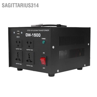 Sagittarius314 หม้อแปลงไฟฟ้า 1500W Boost Buck ตัวแปลงแรงดันไฟฟ้า AC 110‑120V 220‑240V อินพุตปรับได้