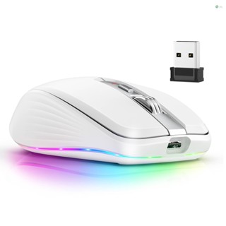 [พร้อมส่ง]FMOUSE เมาส์เกมมิ่งไร้สาย 2.4G+BT5.1 โหมดคู่ ออกแบบตามสรีรศาสตร์ ปรับได้ 4 ระดับ DPI แบตเตอรี่ในตัว ชาร์จได้ สําหรับแล็ปท็อป