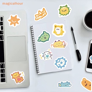 Magicalhour^^ สติกเกอร์ ลายการ์ตูนกราฟฟิตี้น่ารัก กันน้ํา หลากสี สําหรับตกแต่งไดอารี่ กระเป๋าเดินทาง แล็ปท็อป 100 ชิ้น