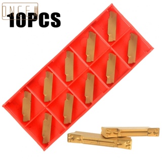 【ONCEMOREAGAIN】10pc MGMN300-M Golden-Carbide Inserts Blades Lathe Turning Grooving-Tool