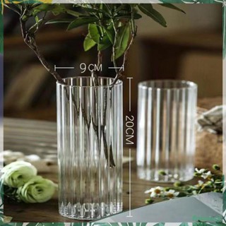 [Freneci] Glass Vases Glass Flower Vase Aesthetic Flowers Holder Dried Flower Container Vase Terrarium Plant Holder for Dining Room Desktop