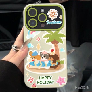 Sunshine ใหม่ เคสโทรศัพท์มือถือ แบบนิ่ม กันกระแทก ลายลูกสุนัข สําหรับ Apple Iphone 14promax 13pro 12 11 7p VJNY