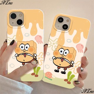 เคสโทรศัพท์มือถือนิ่ม กันกระแทก ลาย SpongeBob SquarePants เรียบง่าย สําหรับ Iphone 8p11 7 max 1314pro 12 FPWQ