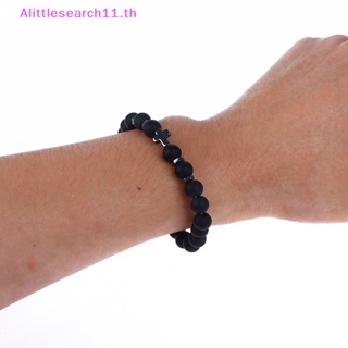 Alittlesearch11 สร้อยข้อมือลูกปัดหินลาวาธรรมชาติ เครื่องประดับ สําหรับผู้หญิง และผู้ชาย