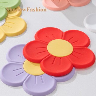 Sf พร้อมส่ง ที่รองแก้วซิลิโคน รูปดอกซากุระ สองสี
