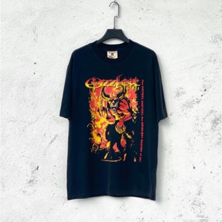 เสื้อยืดแขนสั้น ผ้าฝ้ายบริสุทธิ์ พิมพ์ลาย OZZY OSBOURNE Band "Angry Tauren" สไตล์วินเทจ สําหรับผู้ชาย