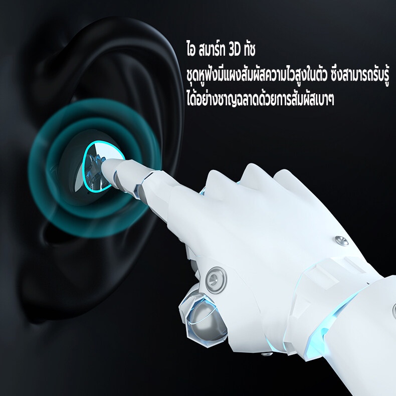 หูฟังไร้สาย เบสหนัก5.1 เชื่อมบลูทูธ เล่นเกม/ออกกำลังกาย พร้อมไมค์ เสียง4D ใช้ได้ทั้งแอนดอยด์/IOS ชาร์จUSB