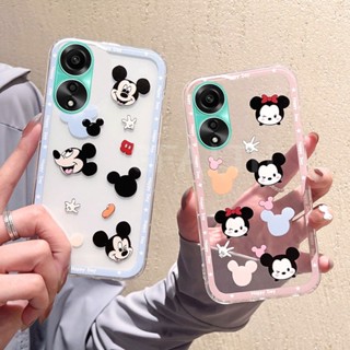 เคสโทรศัพท์มือถือแบบนิ่ม ใส กันกระแทก กันรอยเลนส์กล้อง ลายการ์ตูนมินนี่น่ารัก สําหรับ OPPO A78 4G 5G 2023 OppoA78