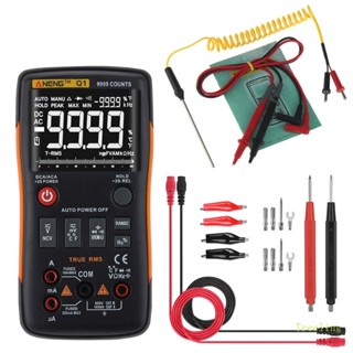 Q1 True-RMS Digital Multimeter Button 9999 Counts Analog Bar Graph AC/for DC Tes