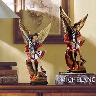 Familiesandhot&gt; รูปปั้น Michael Archangel St ประติมากรรม รูปปั้นศาสนา คาทอลิก สวน อย่างดี