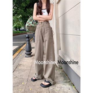 Moon  กางเกงขายาว คาร์โก้ กางเกง เชือกอเมริกันคลาสิค Cargo pants 2023 NEW 071722 Stylish คุณภาพสูง สบาย Unique A20M02E 36Z230909