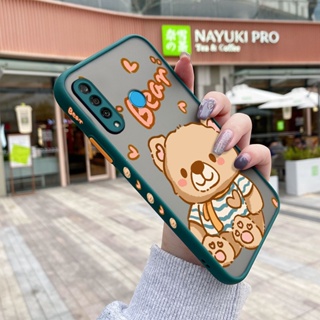 สําหรับ Huawei Nova4 Nova 4E P30 Lite เคสการ์ตูนหมีน่ารัก แฟชั่น กันกระแทก เคสโทรศัพท์แข็ง ขอบสี่เหลี่ยม ซิลิโคน รูปแบบการป้องกัน เคส