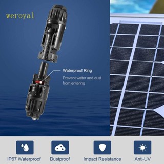 Weroyal ตัวเชื่อมต่อแผงพลังงานแสงอาทิตย์ กันน้ํา 6 คู่ สําหรับ Sol