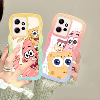 เคสโทรศัพท์มือถือ TPU ลายการ์ตูน Spongebob Patrick Wave Edge น่ารัก สําหรับ Redmi Note 12 Redmi A1 A2 10C 10A 9C 9T Note 11S 10 5G 10S 9S 8 Pro Xiaomi Poco M5S M3 X3 Pro NFC